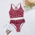 thumbnail image 6 of Women Bathing Suits Womens Bikini Floral Print Tankini Swimsuit Bikini Separates Two Piece Bathing With, 6 of 6