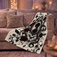 thumbnail image 6 of Gothic Dark Romance Portrait Crimson Roses Black Bats, Dramatic Botanical Scene, Warm Flannel Blanket for Sunroom and Reading Nook, Garden Lovers Valentine's Day Gift, Botanical Home Decor, 6 of 9