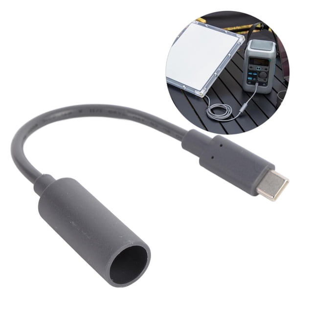 Cable De Alimentación Satelital USB C A CC, Cable Adaptador Compacto USB C A CC A Prueba De Lluvia, Entrada PD De 100W 20V 5A Para Banco De Energía