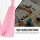 thumbnail image 5 of Arpa de 15 cuerdas Walter.t en rosa con cuerpo de caoba africana, incluye bolsa de transporte, correa, paño de limpieza, llave de afinación y pastilla pickup. ¡Sonido cálido y portátil!, 5 of 7