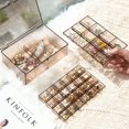 thumbnail image 6 of Yapicoco Earring Organizer, Acrylic Jewelry Organizer Box for Earrings Storage, Acrylic Jewelry Box Holder with 38 Small Compartment Tray Case, 3 Layer Travel Clear Jewelry Box Gift for Women, 6 of 8