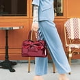thumbnail image 2 of LHSHID Shiny Women Handbag Patent Leather Bowknot Purse Charm Glossy Top-Handle Satchel Tote Fashion Shoulder Bag, 2 of 7