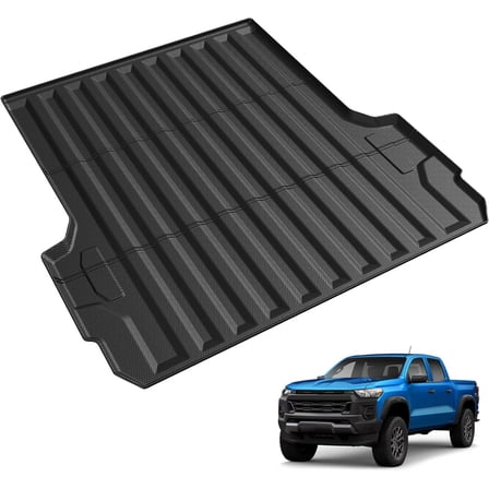 HUANG Truck Bed Mat for 2023-2026 Chevy Colorado/GMC Canyon (5FT Bed), TPE All-Weather Liner