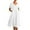 White, variant on Sun Dresses for Women Women's V-Neck Solid-Color Casual Long-Sleeved Pocket Short Dress Vacation Sundress White_2XL