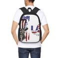 thumbnail image 4 of Balery Patriotic Skull Art Mochila para hombre y mujer - Tela Oxford 600D resistente - Gran capacidad, resistente al agua, ideal para la escuela, viajes y senderismo, 4 of 6