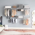 thumbnail image 3 of Patiojoy Wire Closet Organizer System Wall-mounted Custom Closet Kit w/Adjustable Storage Shelves White, 3 of 9