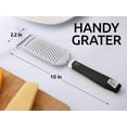 thumbnail image 2 of Zulay Kitchen Professional Cheese Grater Stainless Steel - Durable Rust-Proof Metal Lemon Zester Grater With Handle - Flat Handheld Grater For Cheese, Chocolate, Spices, And More, 2 of 4