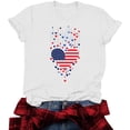 thumbnail image 6 of Mifsaly Womens American Flag Shirt Patriotic Heart Graphic Cotton T-Shirts Summer Casual Crewneck Short Sleeve Independence Day Tees M, 6 of 6