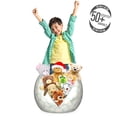 thumbnail image 3 of Pastel Storage Toy Bag Chair, Grunge Style Blemishes Pattern Round Brush Strokes Art Paint Splash Effect, Stuffed Animal Organizer Washable Bag, Large Size, Mint Green Eggshell, by Ambesonne, 3 of 3