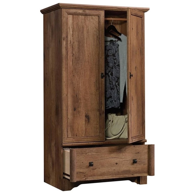 Pemberly Row Wardrobe Armoire in Vintage Oak, Brown Pemberly Row Wardrobe Armoire in Vintage Oak, Brown