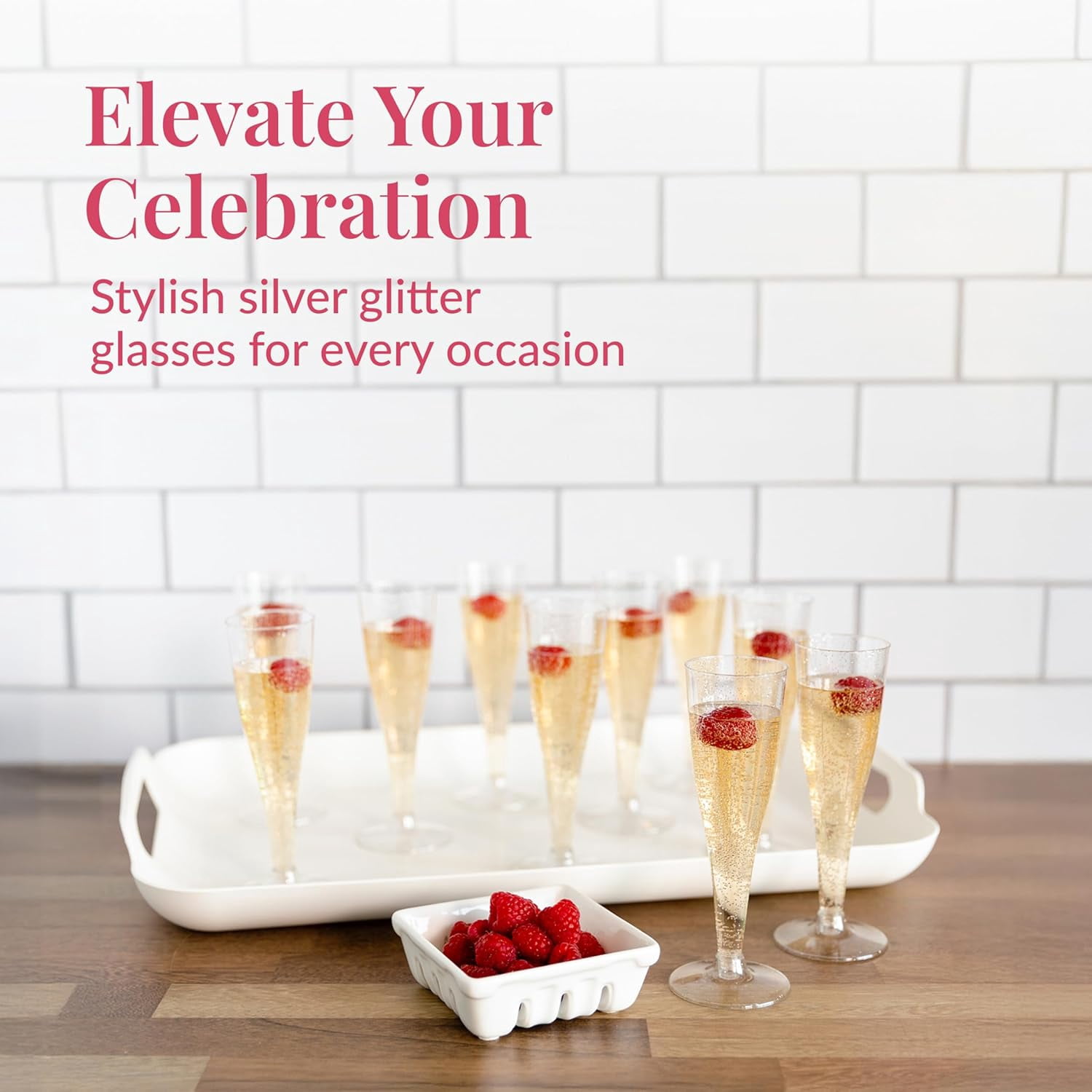 200 Disposable Champagne Flutes Gold Glitter Glasses - 6 Oz Plastic Champagne Cups for Parties, Wedding Toasts, Mimosa Bar, and New Year’s Eve - Elegant Bulk Gold Plastic Wine Flutes