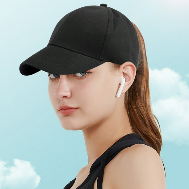 Gorra De Béisbol Con Cola De Caballo - Ajustable, Malla