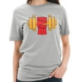 thumbnail image 2 of Big Size Iron Lift Unisex Ring Spun Combed Cotton Short Sleeve Deluxe Jersey T-Shirt - Heather Grey 3XL, 2 of 3