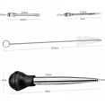 thumbnail image 2 of Sauce Basters in 304 Stainless Steel and Rubber, Juice Baster Pipette Kitchen Injection Needle with Cleaning Brush for BBQ Cooking, 2 of 4