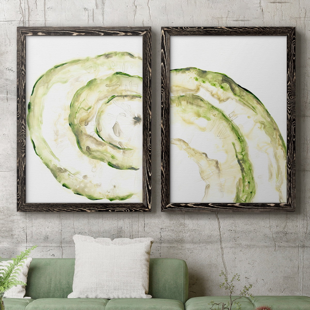 Lichen Halo V - Premium Framed Canvas 2 Piece Set - Ready to Hang