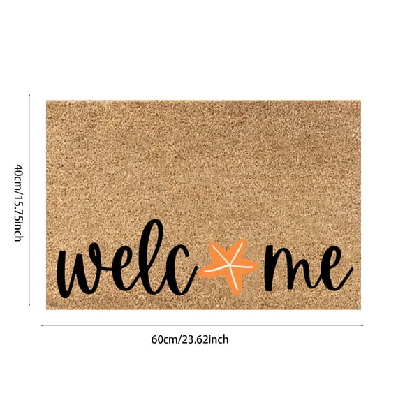 Hearth & Gear Welcome Floor Mat Welcome Summer Decorative Door Mat For Indoor Outdoor Bathroom Kitchen Funny Cute Doormat Door Mat Hello Summer Entrance Imitation Doormat Hello Summer Doormat Throw