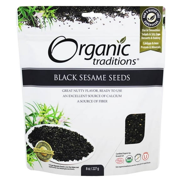 Organic Traditions - Black Sesame Seeds - 8 oz.