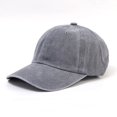 thumbnail image 1 of Gorra De Béisbol De Mezclilla Lavado Retro Mujeres Hombres Casual Color Sólido Algodón Plegable Vaquero Hip Hop Fitted Sombrero Al Aire Libre Deporte Gorras, 1 of 4