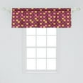 thumbnail image 2 of Ambesonne Fish Scale Window Valance, Modern Arc Shapes, 54" X 18", Maroon Pink and Yellow, 2 of 3
