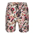 thumbnail image 3 of Rocae Guitar Skull rock for Men's Beach Shorts Casual Elastic Waist Drawstring Summer Beach Shorts,S-3XL-XX-Large, 3 of 6