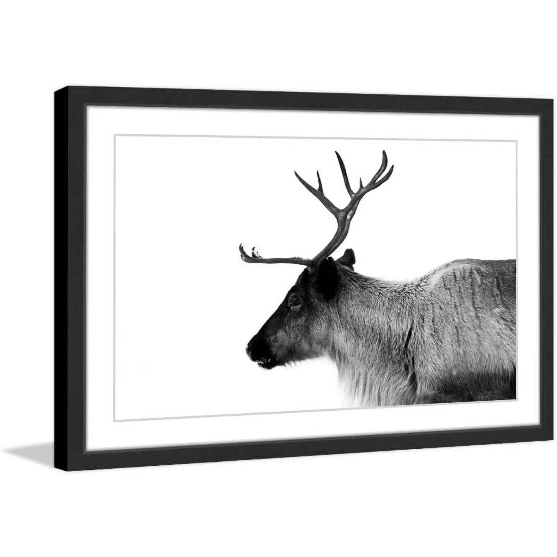 Antler Profile Framed Painting Print