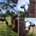 thumbnail image 3 of Wosthever Decoración de pared de Metal de vaca, arte de hierro forjado resistente a la intemperie, cartel de vaca, jardín al aire libre, decoración de Decoración del hogar Wosthever HA036016-00, 3 of 6