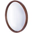 thumbnail image 1 of Miroir Rond 22 Pouces MDF Noyer Brun, 1 of 2