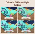 thumbnail image 7 of Design&I 5'x7' Washable Area Rug Whale Turtle Crab Coral Reef Cartoon Underwater Marine Motif for Dining Room, Under Table, Home Office, Snag-Free, Skid-Resistant, 7 of 7