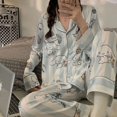 thumbnail image 1 of Pijama Kawaii Sanrio Kuromi Cinnamoroll My Melody para mujer, traje de Casa de manga larga, transpirable, cómodo, primavera y otoño, 1 of 4