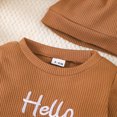 thumbnail image 5 of Newborn Boy Clothes Fall Winter Knit Outfits Hello I'm new here Romper + Hats 2Pcs Baby Boy Coming Home Outfit Kaprioy Baby Boy Clothes, 5 of 9