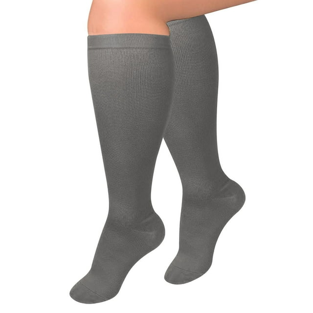 Grande Taille Couleur Unie Toutes Saisons Polyvalentes et Confortables Bas de Sport Décontractés Bas de Pression Bas de compression Gris
