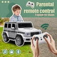 thumbnail image 2 of SUSIELADY 24V Kids Ride on Toys Licensed Mercedes-Benz G500, 4 Wheeler Battery Powered SUV Truck for Kids, Electric Car with Remote Control, LED Lights for Boys Girls Ages 3-8, White, 2 of 7