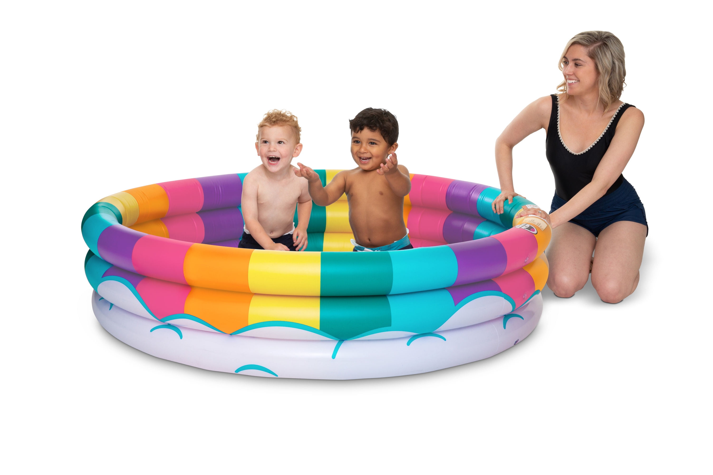 BigMouth Inc Inflatable Rainbow Kiddie Pool, Durable