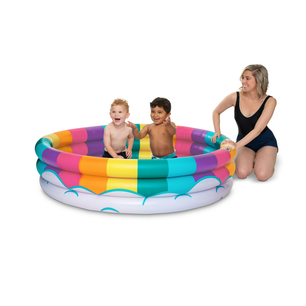 BigMouth Inc Inflatable Rainbow Kiddie Pool, Durable