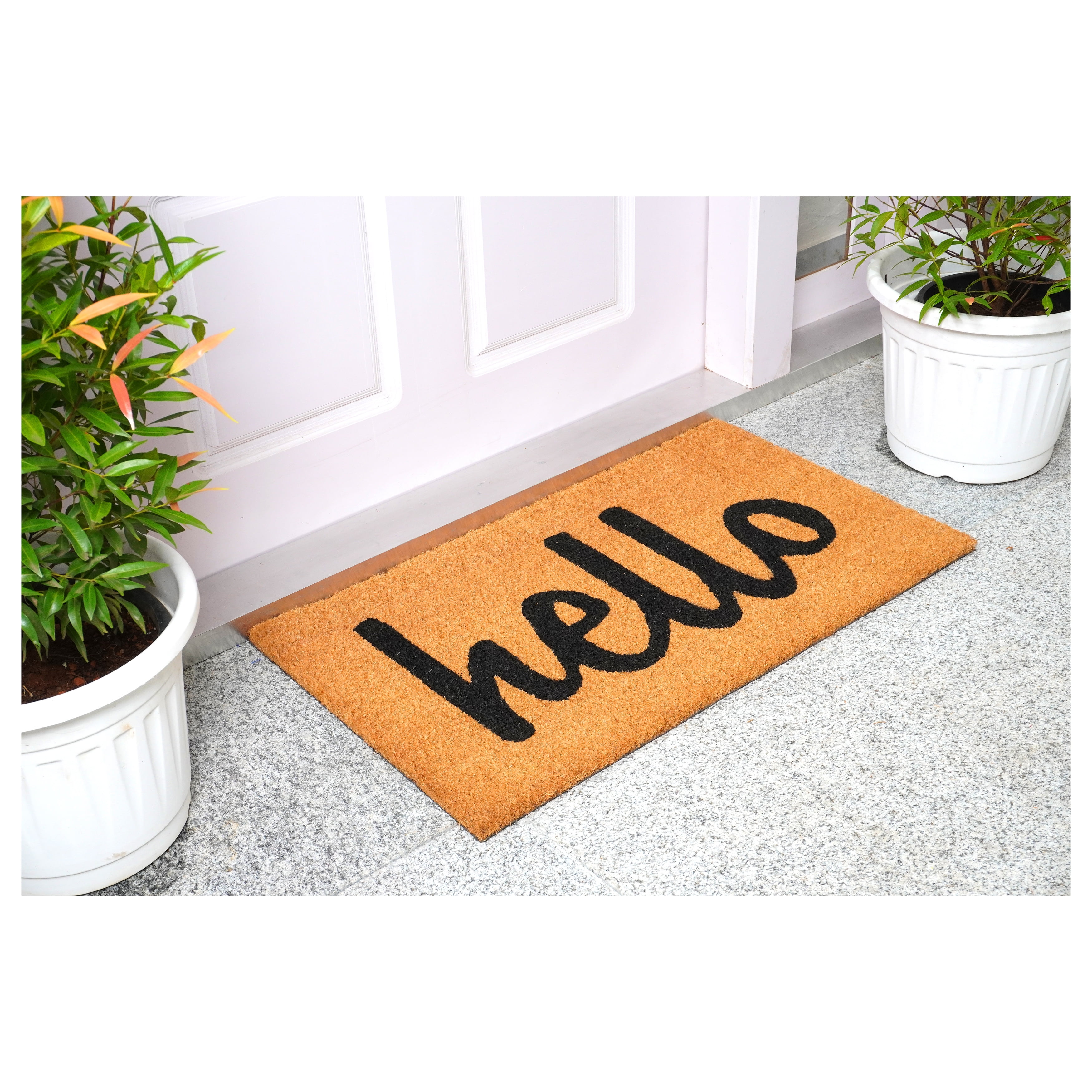 Calloway Mills 100342034NBS Script Hello Doormat, 20" x 34"