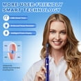 thumbnail image 6 of JTF Sonic Electric Toothbrush for Adults and Kids with Travel Case and 6 Brush Heads, 5 Modes 40000 VPM Rechargeable Power Toothbrush with Wireless Charger, IPX7 Waterproof 60-Day Battery Life, Blue, 6 of 10