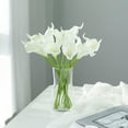 thumbnail image 2 of 20pcs Artificial Calla Lily Flowers White for DIY Bridal Wedding Bouquet Centerpieces Home Decor (White), 2 of 5