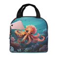 thumbnail image 1 of Vsdgher Underwater Plant Octopus Print Lunch Bag, Lunch Box for Women Adult Men, Lunch Tote Insulated Cooler Lunch Container for Work/Office/Picnic/Travel, 1 of 8