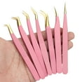 thumbnail image 6 of Lash Tweezers Non-Slip Tip Volume Curved Boot Angled Tips Tweezers For Light or Mega Volume Fans Lash Extension Tweezers Lash Applicator Tool, 6 of 6