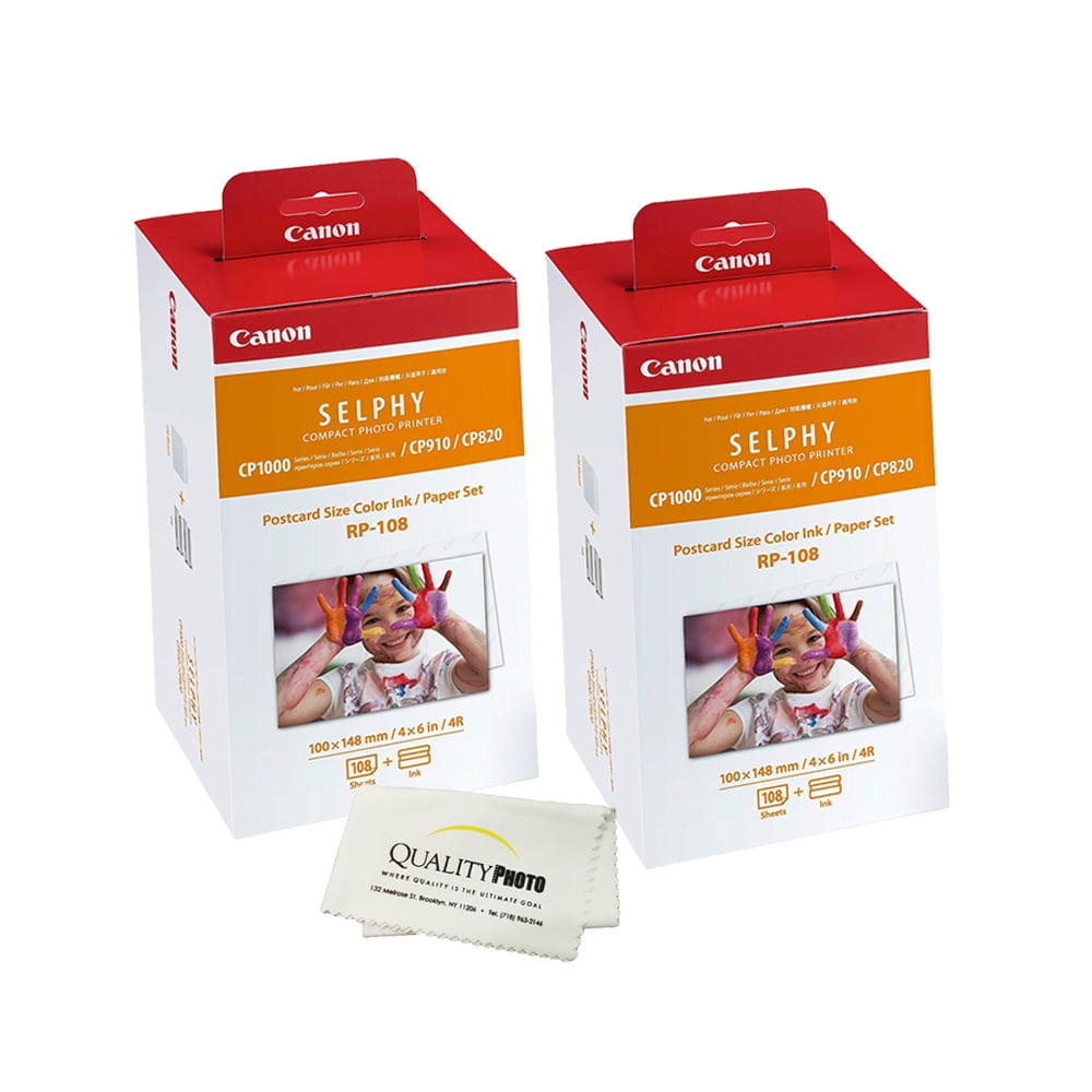 US STOCK KP-108IN Color Ink Paper Set 4/"x6/" for Canon Selphy CP770 CP1000 CP1200