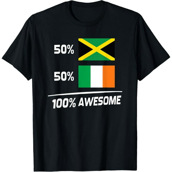 Jamaican Irish Flag Jamaica Ireland Mix Heritage T-Shirt