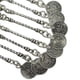 thumbnail image 3 of Collar con colgante de borlas de metal color plata estilo étnico gitano para mujer Verde, 3 of 8