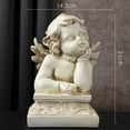 thumbnail image 5 of Estatua de ángel Religioso Retro Estatua de ángel Estatuil Decoración para interiores y exteriores Hogar Jardín Ángel Regalos de inauguración de Estilo1 perfecl Estatuilla de ángel, 5 of 5