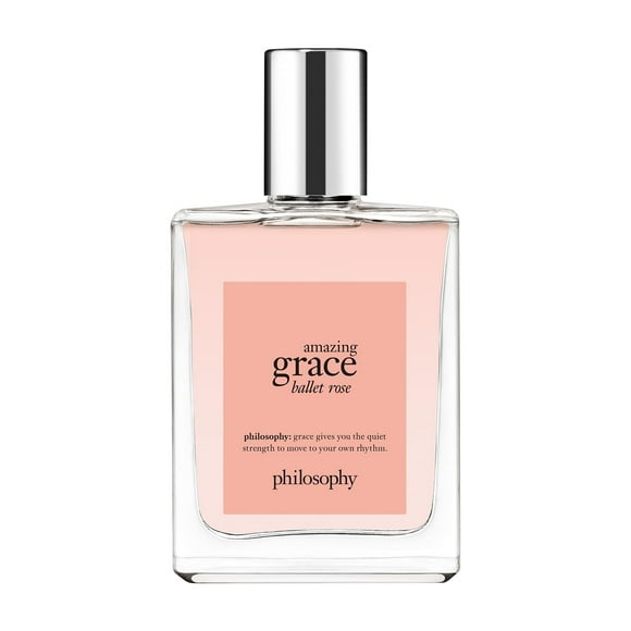 philosophy amazing grace ballet rose eau de toilette - dreamy & floral women's perfume - with notes of rose, lychee & musk - long lasting fragrance - 2 fl oz.