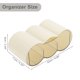 thumbnail image 4 of Organizador de Maquillaje Unique Bargains Caja de Almacenamiento de Tres Compartimentos para Tocador Baño Blanco, 4 of 7