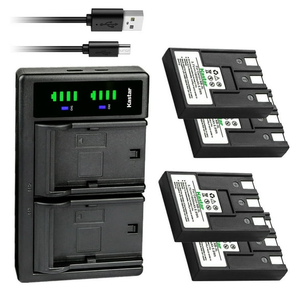 Kastar 4-Pack Battery and LTD2 USB Charger Replacement for Canon NB-3L NB-3LH Battery, Canon CB-2LU CB-2LUE Charger, Canon IXY Digital D30, IXY Digital D30a, IXY Digital D53Z Cameras