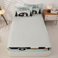 thumbnail image 4 of Manfei Kawaii Camper Zipper Queen Comforter Set with Fitted Sheet and 2 Pillowcases,Cute Adventure Car Zipper Bedding Set,Beige Blue Black,Reversible, 4 of 7