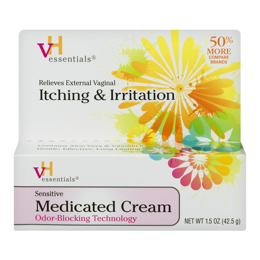 VH Essentials Medicated Cream for Vaginal Itching & Irritation, 1.5 OZ