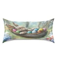 thumbnail image 3 of Dailycode Satin Pillow Case Standard Silk Pillow Cover for Hair and Skin Envelope Closure Bunny Sleep in Hammocks 20"x26", 3 of 9