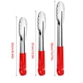 thumbnail image 2 of Silicone BBQ Grilling Tong Kitchen Cooking Salad Bread Serving Tong Non\-Stick Barbecue Clip Clamp Stainless Tools Gadgets Red 14", 2 of 9